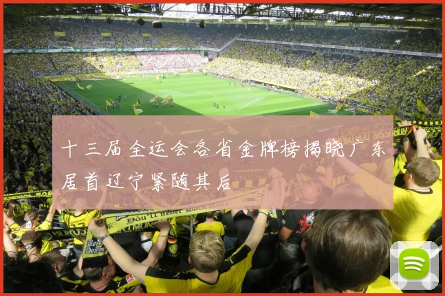 十三届全运会各省金牌榜揭晓广东居首辽宁紧随其后